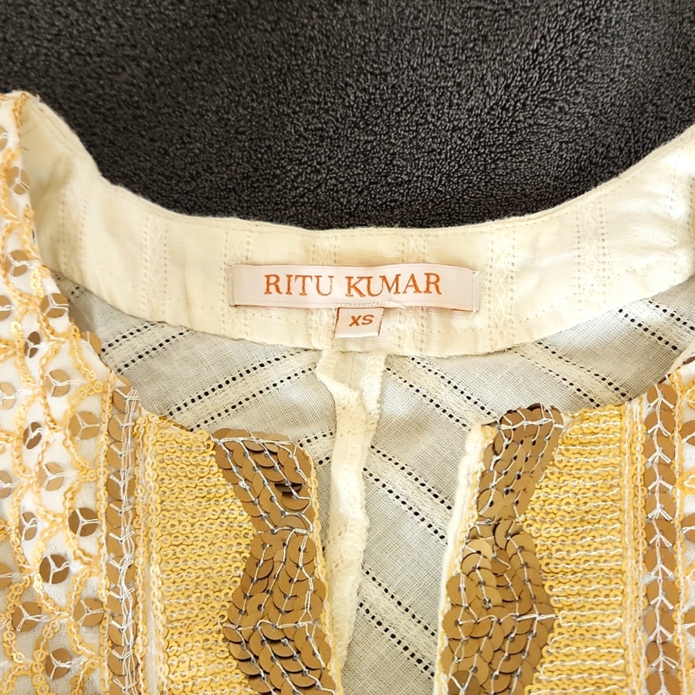 Ritu Kumar women's beige kurti size XS - Picture 5 of 7